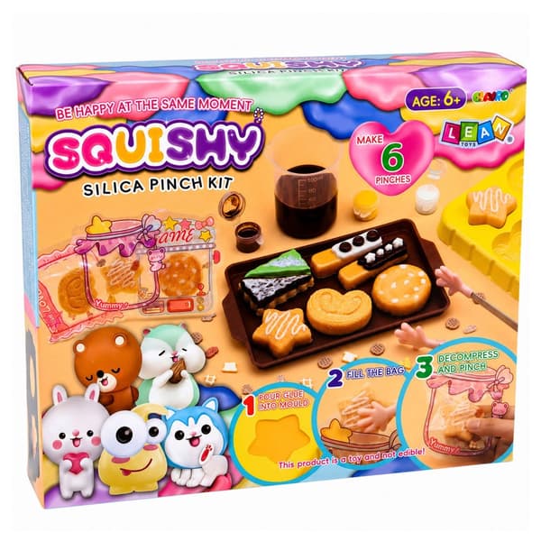 DIY squishy hobbykit kager & desserter – lav 6 bløde figurer