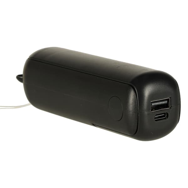Mini USB-ventilator 2-i-1 hånd/bord 1200mAh USB-C sort