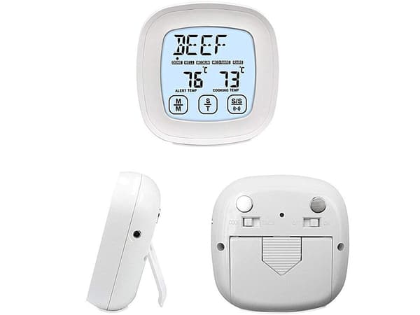 Digital stektermometer med touchscreen och probe 120 cm vit