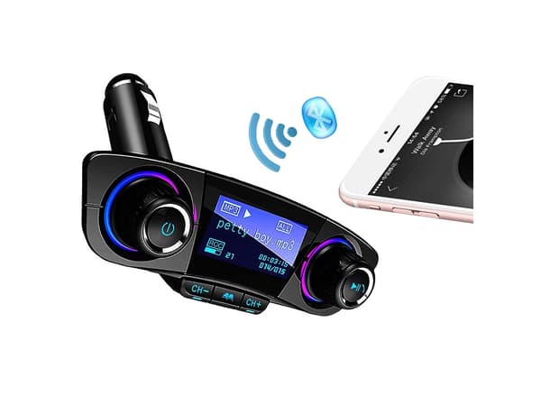 FM-lähetin Bluetooth 5.0 autoadapteri 12/24V 2x USB AUX SD