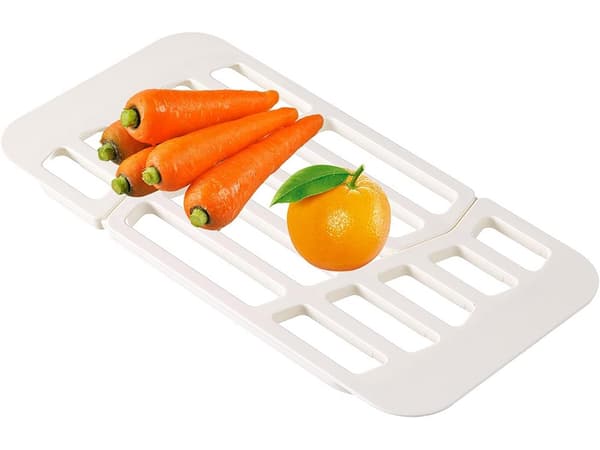 Teleskopisk diskställning för diskho plast vit 33–43 x 17 cm