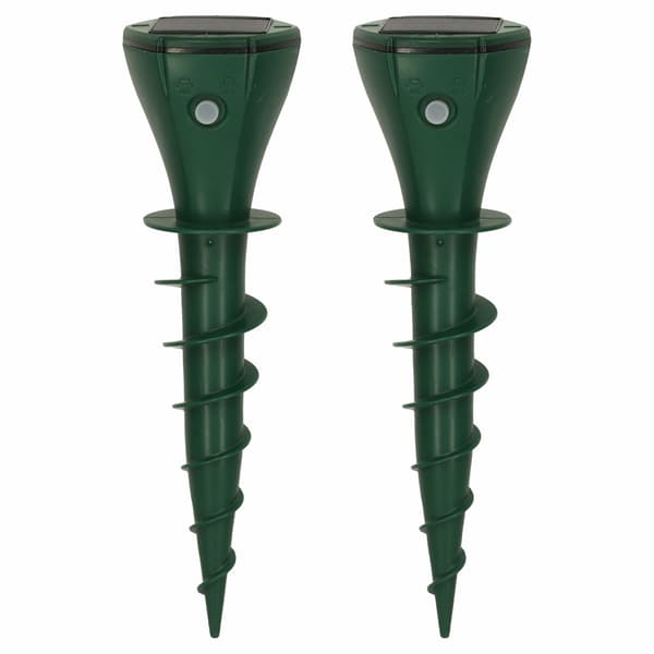 Solcellsdriven mullvadsskrämma 2-pack IP65 med 3 vibrationslägen