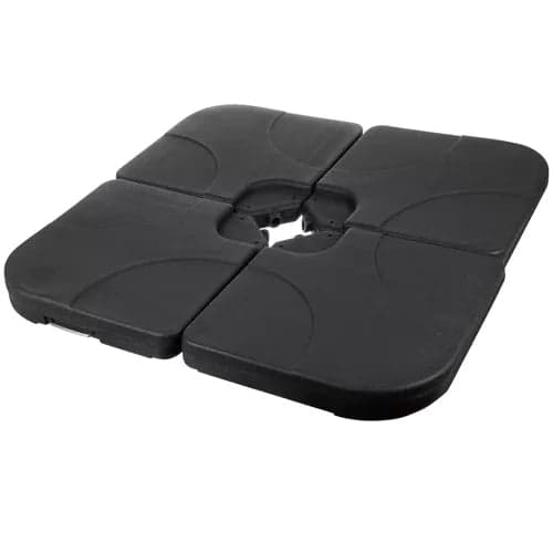 Parasolbase 60L 4-delt fyldbar med sand/vand/cement sort
