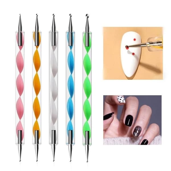 Negleværktøj - 7 Pensler & 5 Dotting Tools til Perfekt
