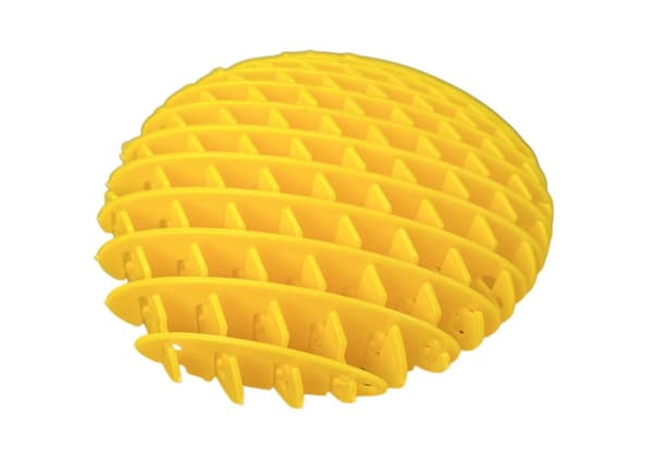 Fidget-legetøj sensorisk stresslegetøj gul fleksibel plast 10x8 cm