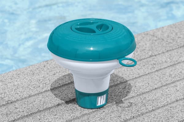 Flydende klor-/bromindispenser til pool med justerbar dosering 13 cm