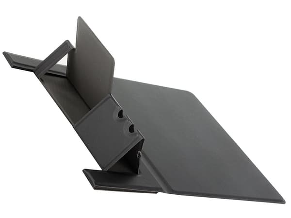 Musemåtte med trådløs oplader og mobilholder USB-C, sort