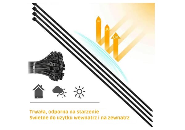 Kabelbindare svarta 120 mm x 2,5 mm nylon 100-pack