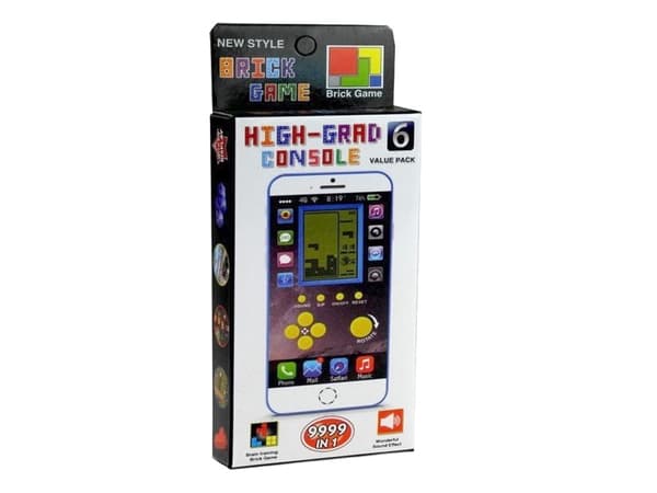 Bærbart Tetris-håndspil i mobiltelefonformat 14 cm