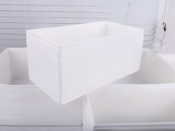 Förvaringsorganiser underkläder/strumpor 28x14x13 cm polyester vit