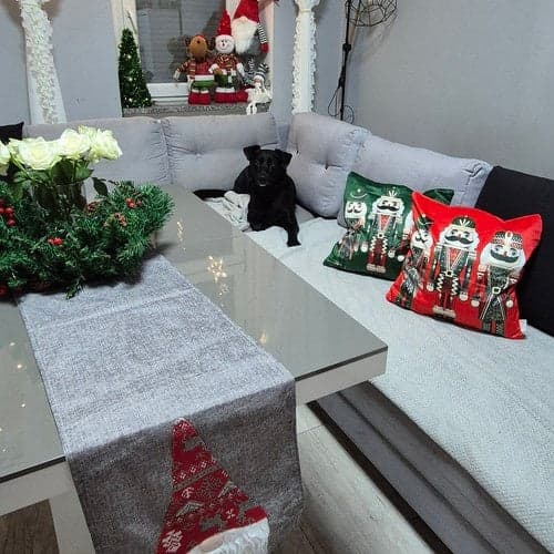 Kuddfodral plysch julmotiv nutcracker 40x40 cm polyester