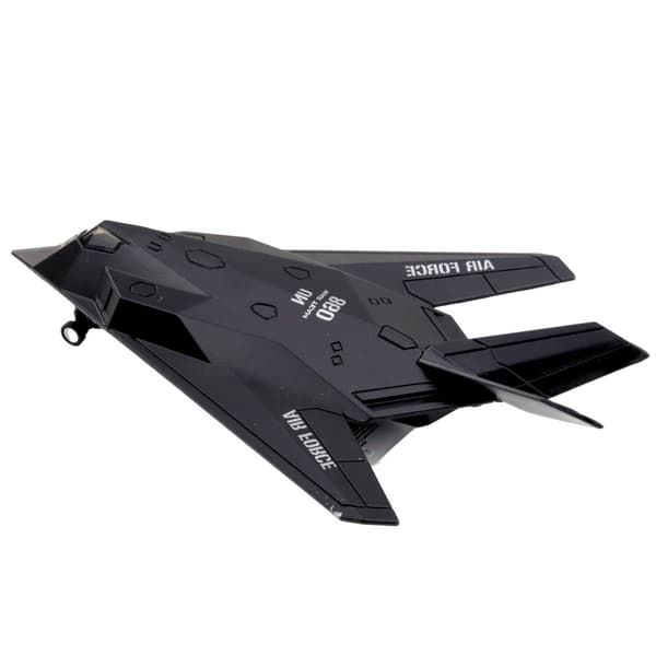 Militærfly legetøj 21 cm med lys/lyd, pull back, skala 1:400