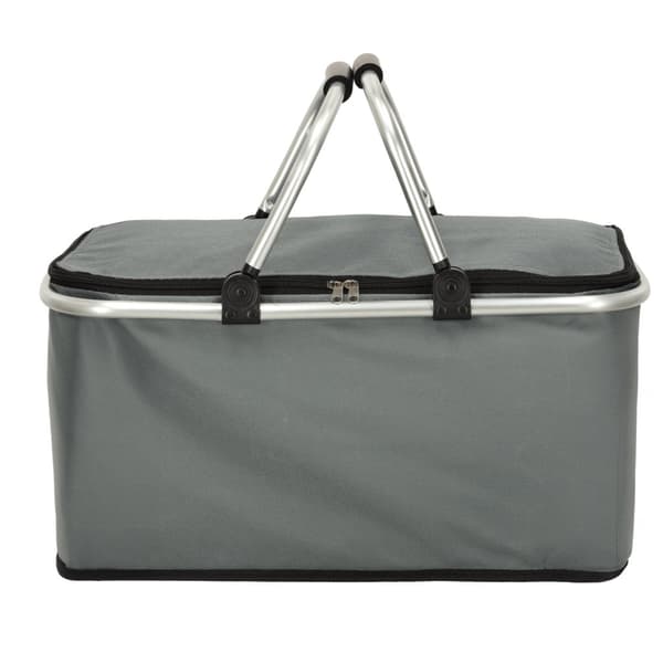 Termisk picknickkorg 32L fällbar med aluminiumram grå