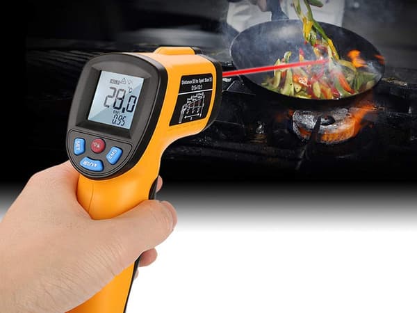 Infraröd termometer/pyrometer med laser -50 till 550°C orange