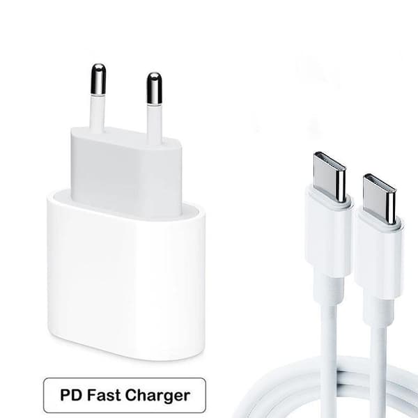 Universal 20W oplader med 2m USB-C kabel