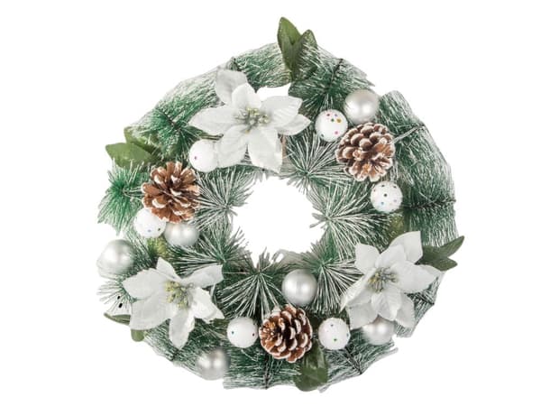 Julekrans med kogler 30 cm