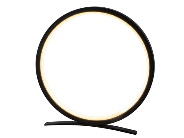 LED bordlampe dæmpbar 3 farvetemperaturer USB sort Ø25 cm