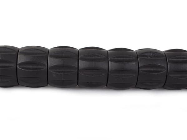 Massagerulle med 9 ruller til ryg/ben plast sort 42 cm