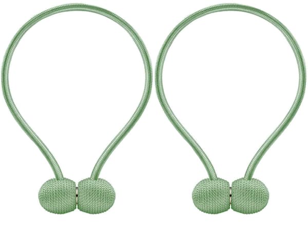 Gardinklämmor med magnet grön 45 cm 2-pack