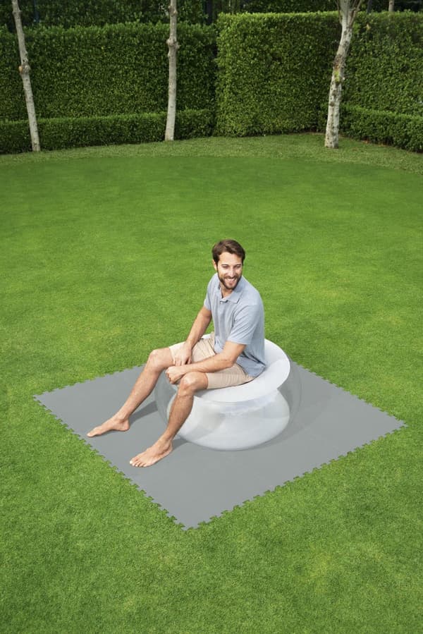 Poolunderlag skummåtte 50x50 cm 9-pack beskyttelse mod punktering