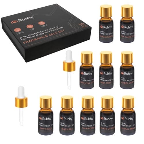 Doftoljor set 10x10 ml för diffuser/potpourri inkl 2 pipetter