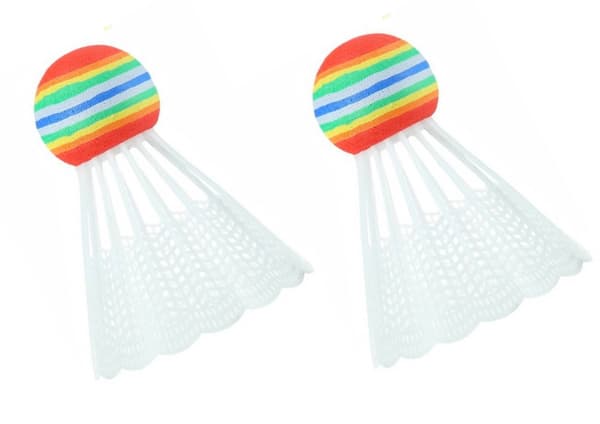 Badmintonsæt 2 ketchere + 2 shuttles plast rosa/lilla, 3+ år
