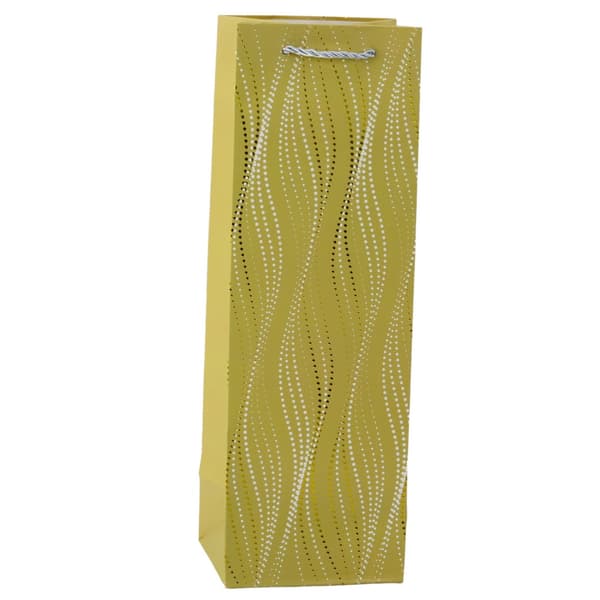 Pullolahjapussi 35x12x9 cm, kartonkia, aaltokuvio, 1 kpl