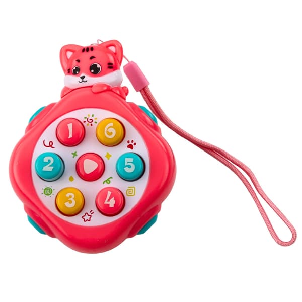 Mini Whack-A-Mole spil med knapper, håndledsrem, dyremotiv mix