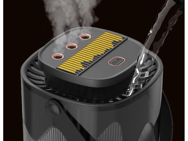 Luftfugter 3000 ml aromadiffuser USB 3 indstillinger varmhvidt lys sort