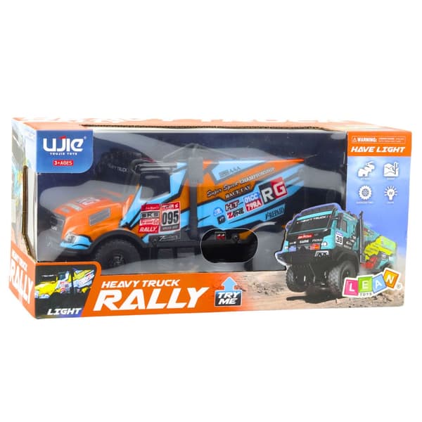 RC-kuorma-auto 2,4 GHz valoilla, oranssi, 20 cm