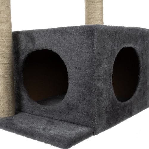Kattekradsetræ 71 cm med 4 niveauer, platform & hule grå/beige