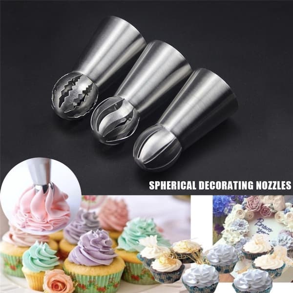 Spritstyllar stora i rostfritt stål 3-pack 6,1x3,3 cm