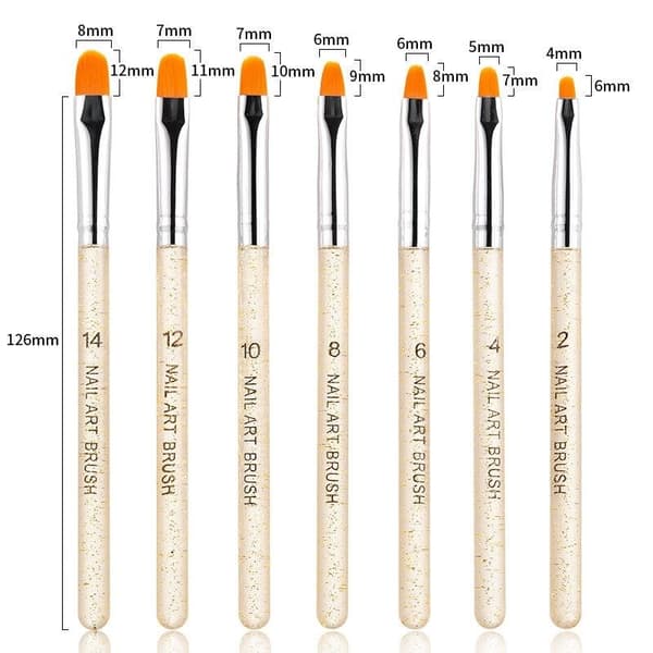 Negleværktøj - 7 Pensler & 5 Dotting Tools til Perfekt