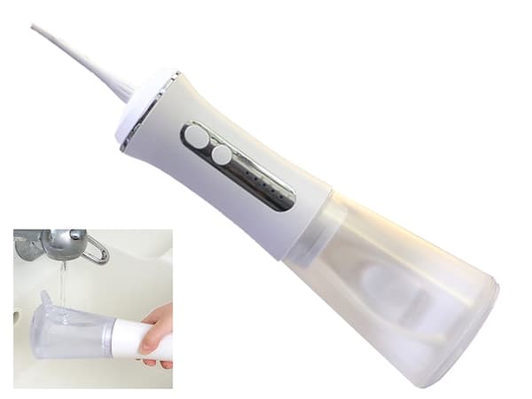 Langaton suuhuuhtelulaite 350 ml USB-lataus 4 tilaa + 2 suutinta