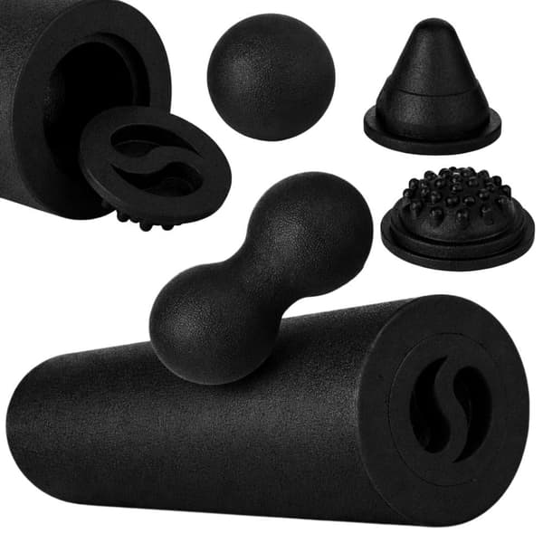 Massage roller sæt 5‑i‑1 EPP‑skum til hele kroppen sort