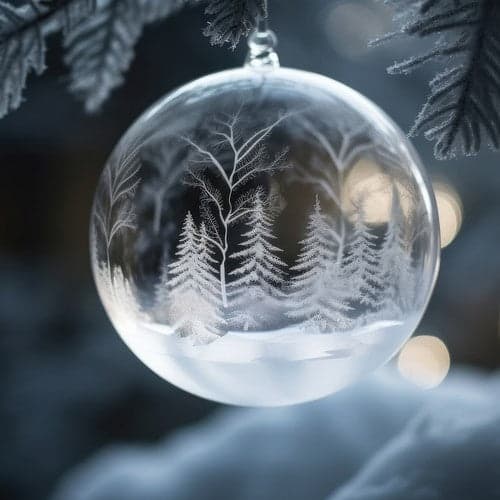 Transparenta delbara julkulor DIY 10 cm PS, 5-pack