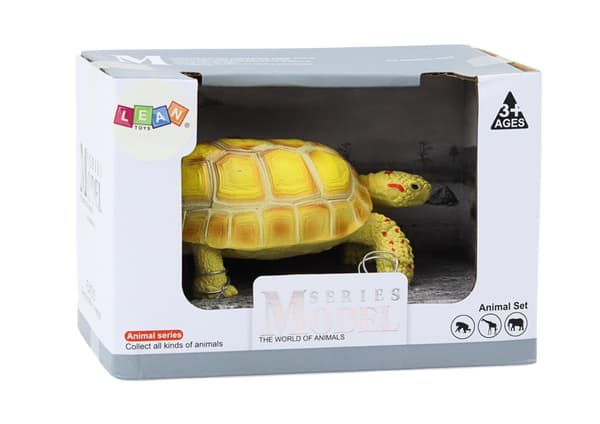 Skildpadde samlerfigur legetøj 11,5 cm gul CE EN71 3+