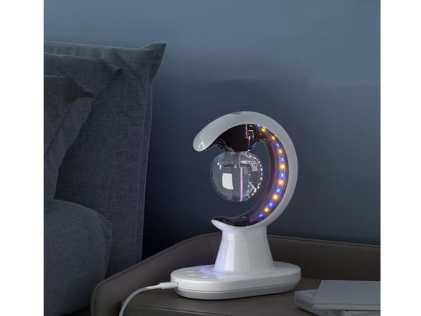Luftfugter 90 ml med aromaterapi LED-natlampe USB hvid