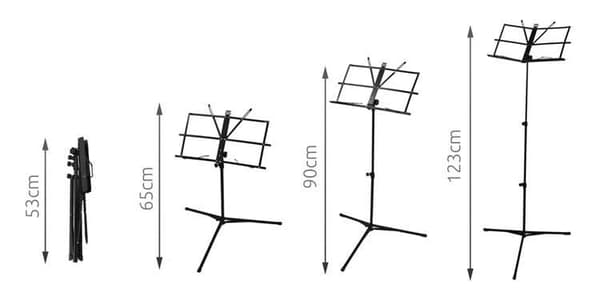 Node-stativ sammenklappeligt tripod justerbar højde 65-123 cm sort med etui