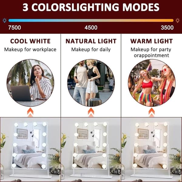 Professionelt Makeupspejl med LED-belysning – Moderne og