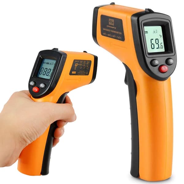 Infrarød termometer/pyrometer -50 til 380°C med laser orange