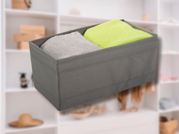 Förvaringsorganiser underkläder/strumpor grå polyester 28x14x13 cm