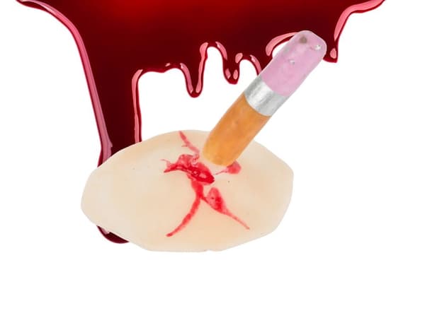 Halloween sminkkit fejkad sårskada med blodpenna och 2 blodflaskor