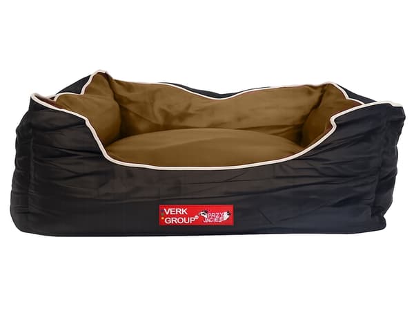 Hundbädd rektangulär 65x55 cm velour med avtagbart överdrag
