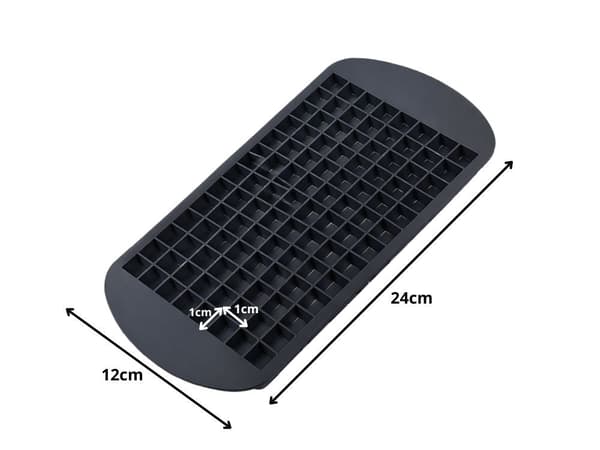 Isform silikone 160 mini-isterninger 1x1 cm sort 24x12 cm