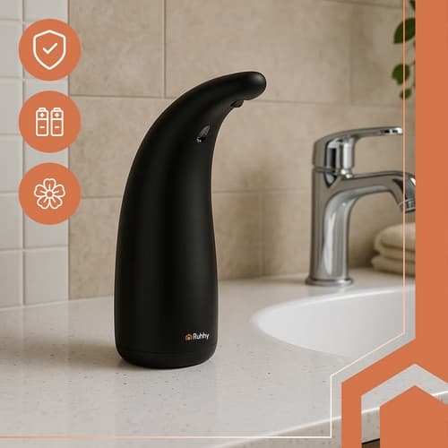 Automatisk berøringsfri sæbedispenser 300 ml IPX7 sort