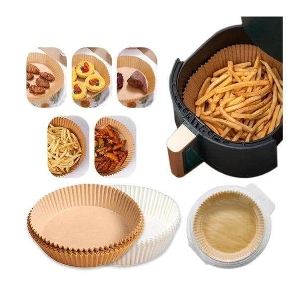 100 stk Engangspapir Pergamentforme til Airfryer - Nem og
