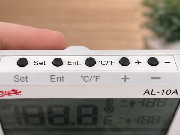Termometer hygrometer med extern sensor LCD min/max larm °C/°F
