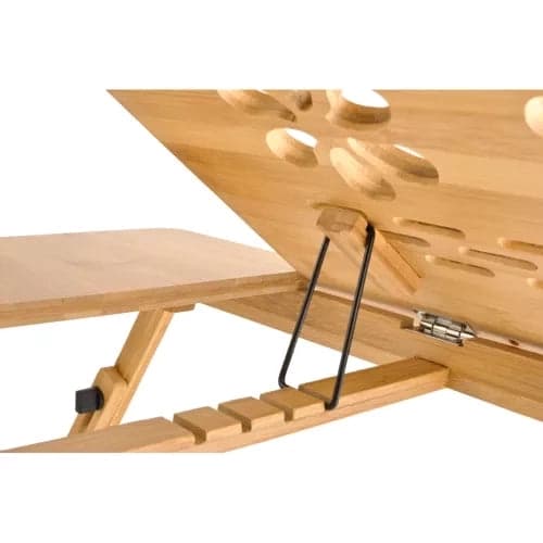 Justerbart laptopbord i bambu 17 tum med ventilation och låda