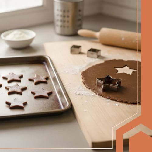 Pepparkakshus formar set 10-pack i rostfritt stål